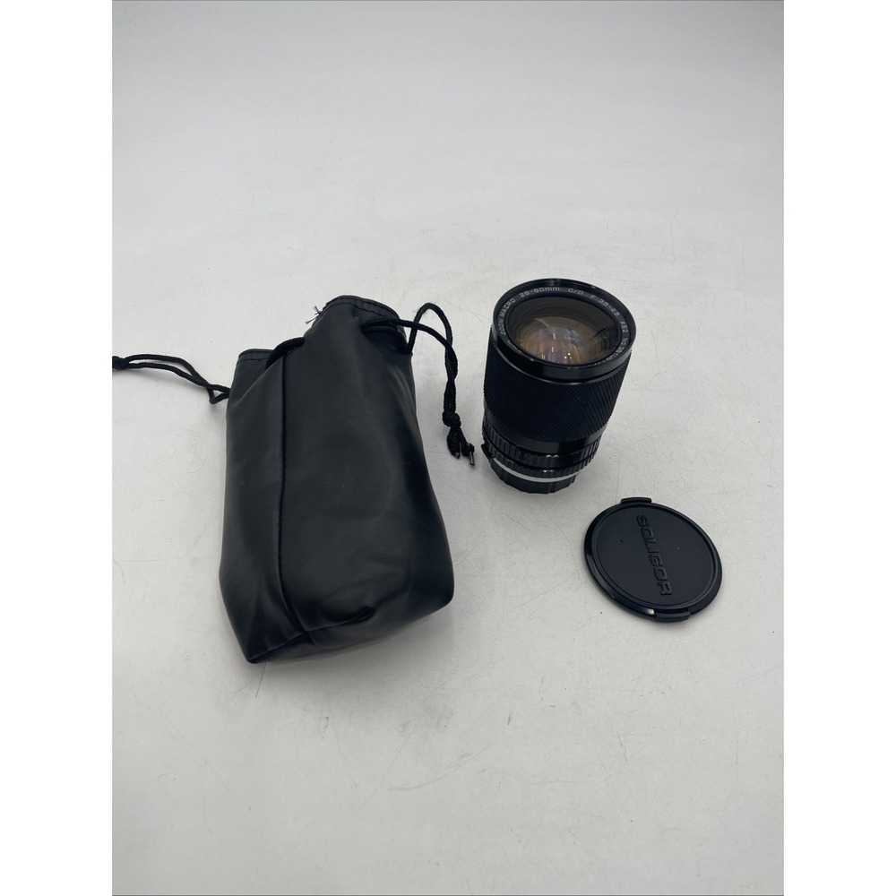 Vintage Soligor MC C/D Zoom+Macro  28-80mm F:3.5-4.5 Camera lens w/case